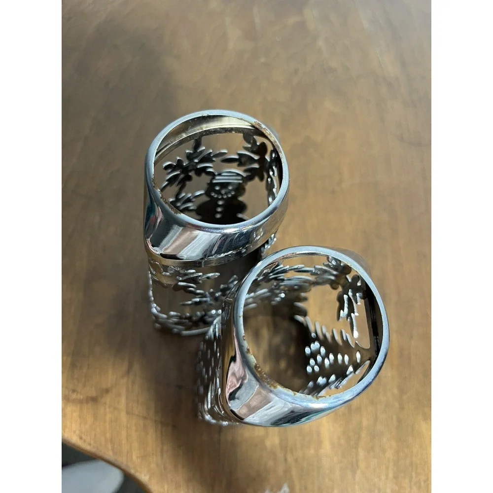 Bath & Body Works Soap Sleeve Holder Silver Snowman-Snowflakes-Xmas‎ Tree